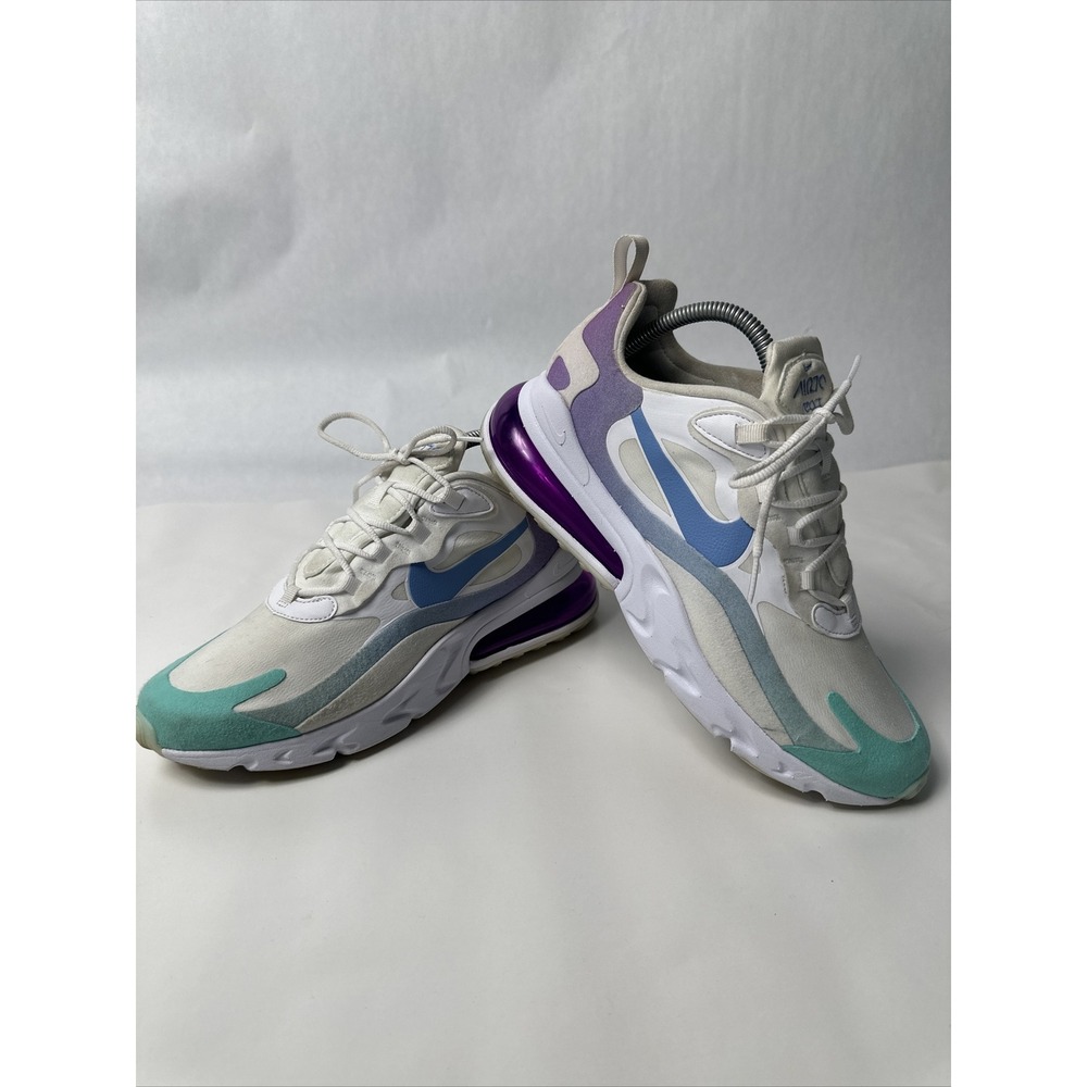 Nike Air‎ Max 270 React Womens Size 10 White Athletic Running Shoes Sneakers